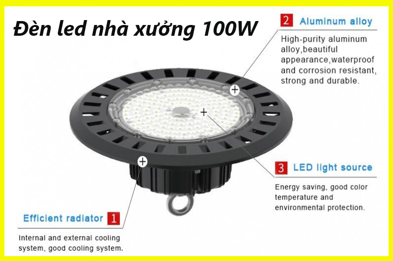Hình ảnh đèn nhà xưởng hiện đại công suất cao